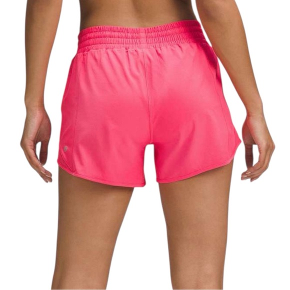 Lululemon Hotty Hot High-Rise Lined Short 4" size 6 in Lip Gloss Pink - Picture 3 of 8